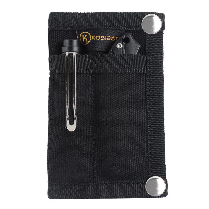 EDC Organizer, EDC Pouch, Mini Tool Pouch for Knife Flashlight Tactical Pen Card-Men's Slim Pocket Organizer for Daily Carry