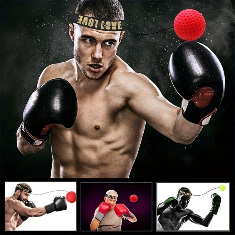 Boxing Reflex Ball with Adjustable Headband & Random Color Rope, 1 Count Improve Reaction Speed and Hand Eye Coordination Training Boxing Equipment for Home, Boxing Gear for MMA, Summer Gift