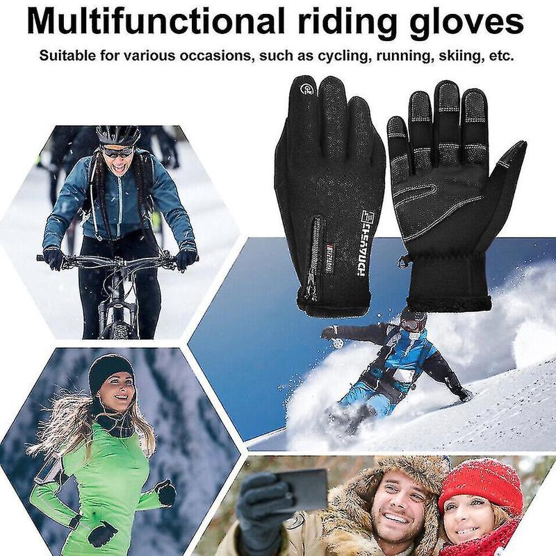 Usb Electric Heated Gloves Winter Warmer Mittens Non-slip Touch Screen Bike Cycling Gloves