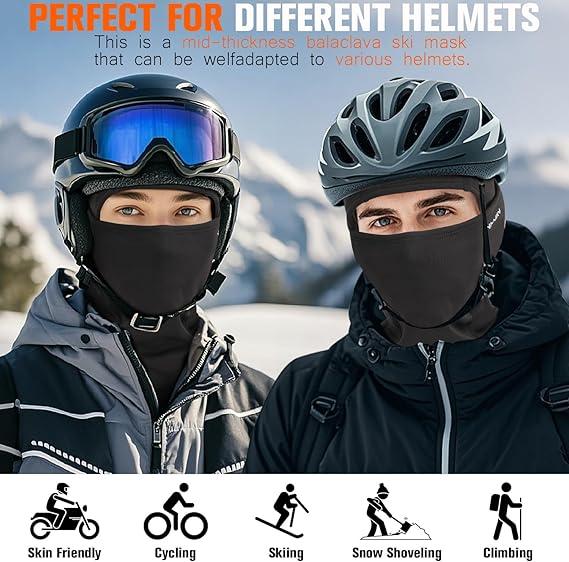 Balaclava Ski Mask Windproof Thermal Winter Face Mask for Men Women Full Face Cover for Cold Weather Skiing Motorcycle