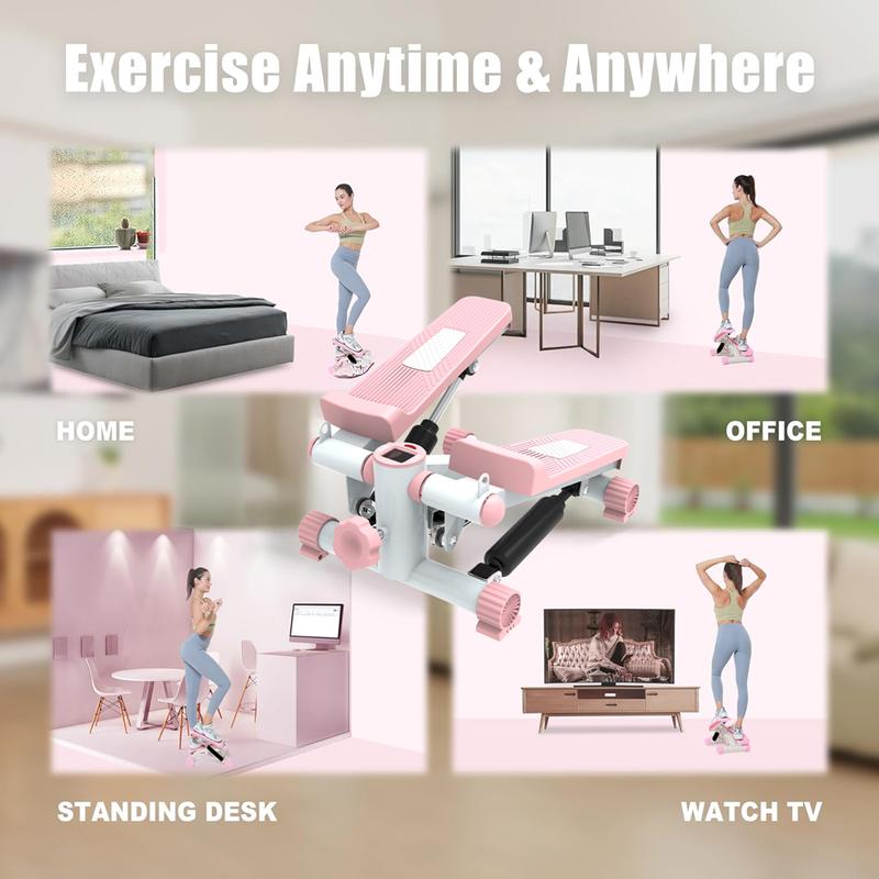 [SAYGOGO] 330LBS Mini Steppers with Resistance for Exercise, Stair Steppers for Exercise at Home, Step Fitness Band , Home Office Workout Equipment