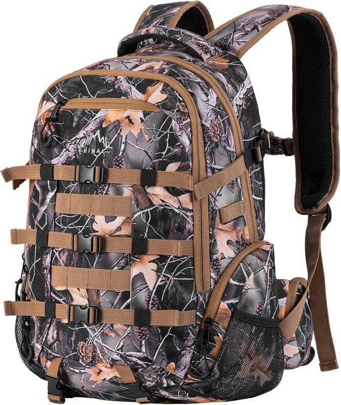 600D Waterproof Hunting Backpack for Men,Camo Hunting Pack with Bow Holder