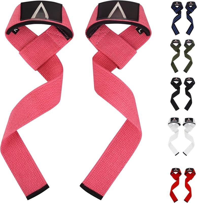 Alpha  Gym Lifting Straps for weightlifting, Gym wrist straps for power lifting, heavy weightlifting, deadlifting, 24 cotton straps with 4mm neoprene padding for men and women