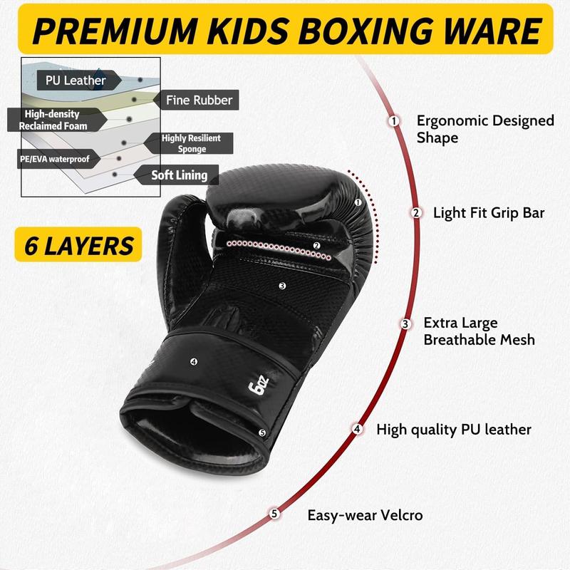 Upgrade  Boxing Gloves for 3-8 Year Boys and Girls,  Boxing Gloves for  , Boxing Gloves  Sparring for Punching Bag, Kickboxing, Muay Thai, MMA