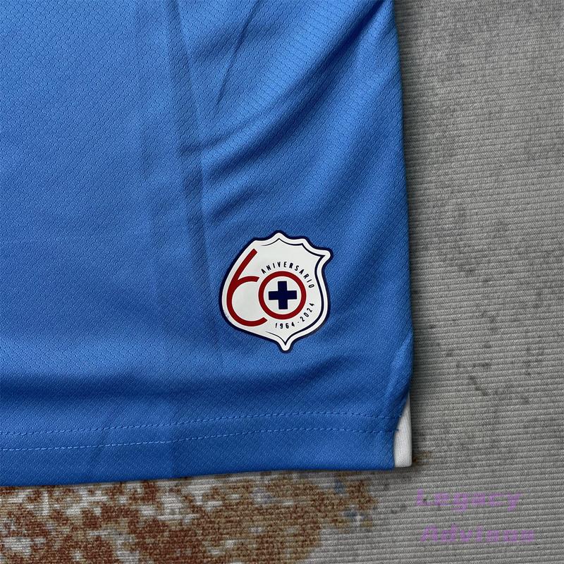 24 25 Mexico Ligamx League Cruz Azul Home Jersey Short Sleeve Soccer Jersey Fans Version