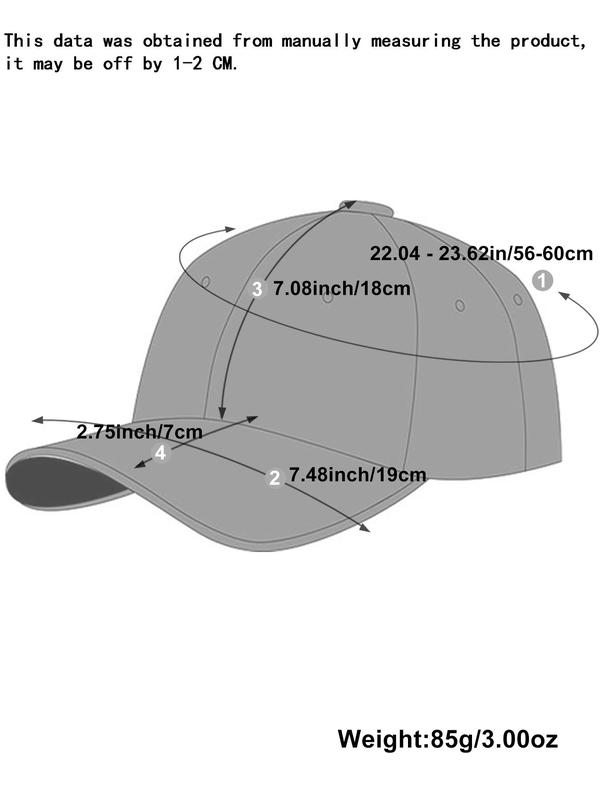 Letter Embroidered Baseball Cap, Casual Summer Outdoor Hat, Daily Use Sports Adjustable Baseball Cap for Men and Women