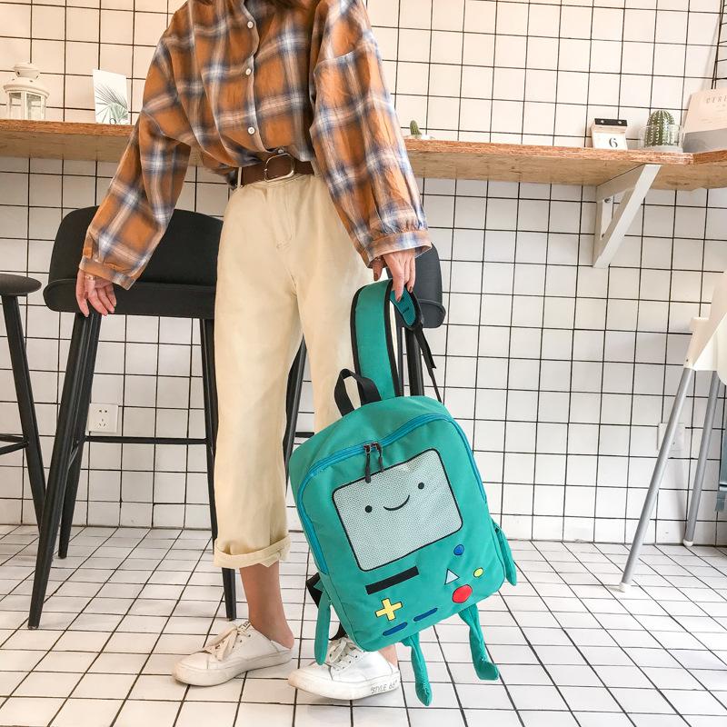 Funny Backpack Large-capacity Robot Bag Laptop Bags Messenger Bags Oxford Cloth Crossbody Bag for Women Men