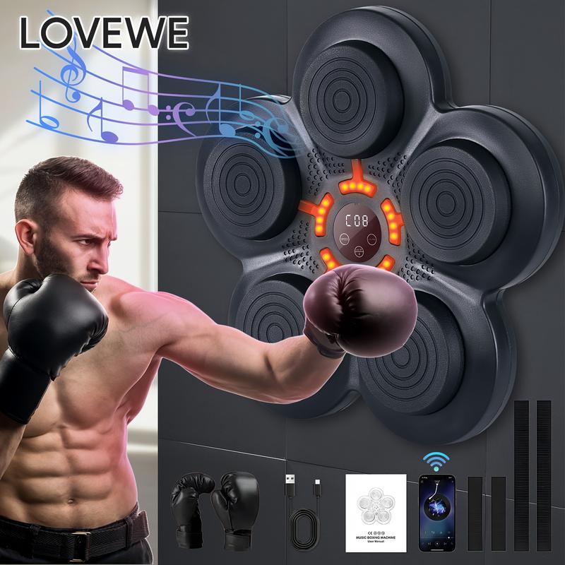 Music Boxing Glove with Boxing Machine, Fitness Equipment, Adult Wall-Mounted Boxing Machine, Family Fitness Music Boxing Machine Boxing Target Machine