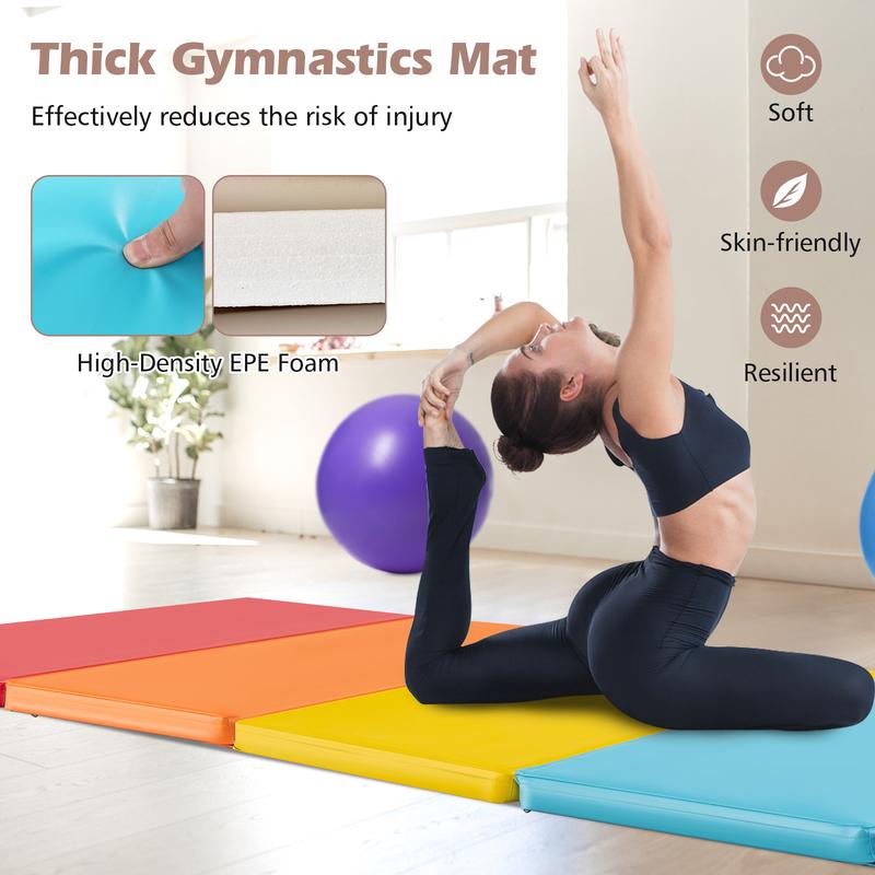 FestivalJoy-5-Panel Folding Gymnastics Mat for Kids