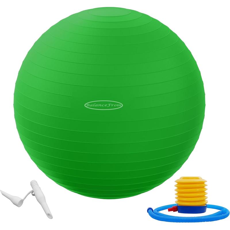 Anti-Burst and Slip Resistant Exercise Ball Yoga Ball Fitness Ball Birthing Ball with Quick Pump, 2,000-Pound Capacity, Multiple Colors and Sizes Fitvids