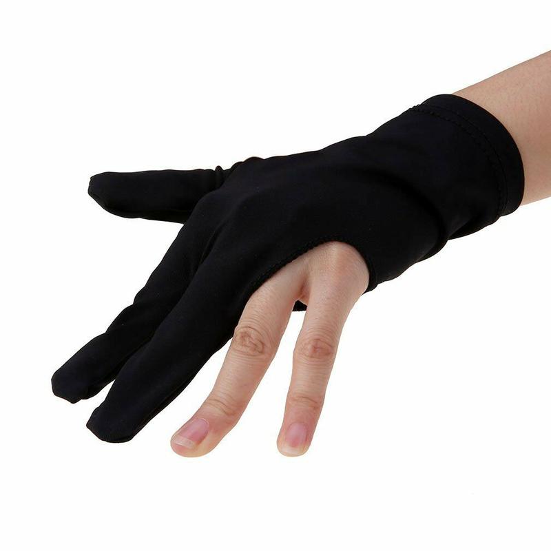 10× 3 Fingers Billiard Cue Pool Gloves Snooker Left Hand Nylon Accessories