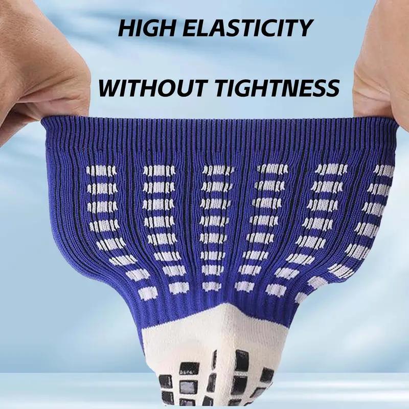 Men's Soccer Socks - Non Skid Anti Slip Socks for Football Basketball Hockey Rugby Sports 2 Pair