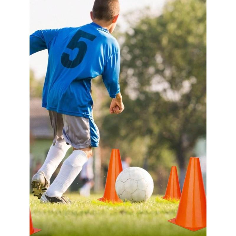 7 Inch Soccer Cones, 24 Pack Cones Sports Training Agility Field Marker Plastic Cones For Skating Basketball Football Practice Drills, Indoor Outdoor Activity Events Games Obstacle Course