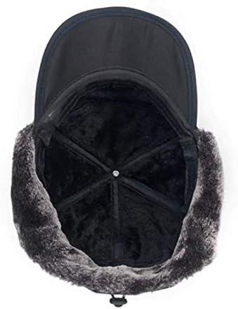 Faux Fur Cap Hat Visor Windproof Ski Balaclava Cover Men Women