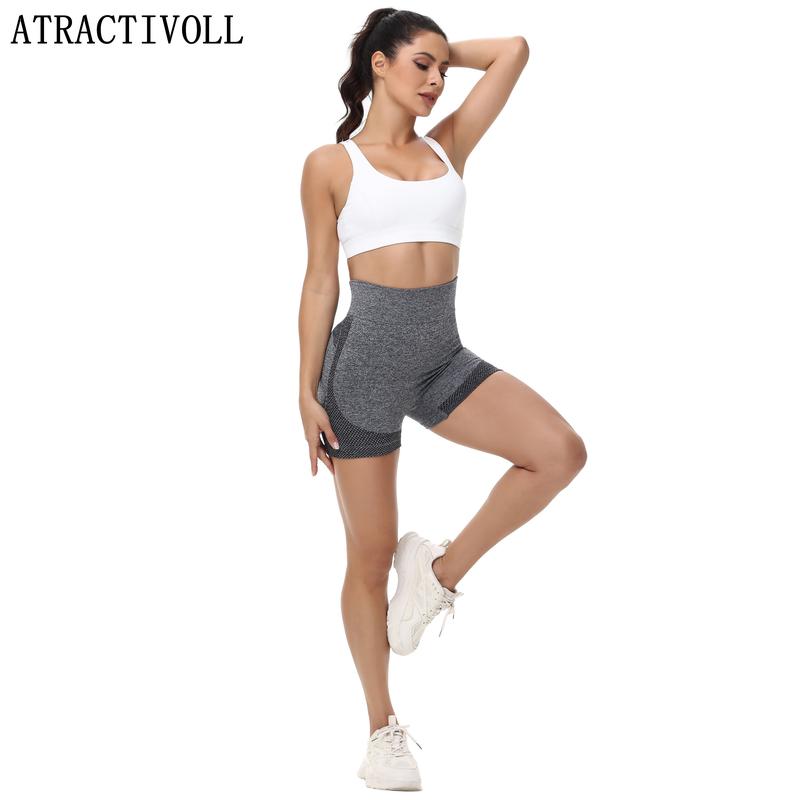 ATRACTIVOLL  1 2PCS Summer women's outdoor fitness, running, mountaineering hiking tight shorts, comfortable and soft yoga shorts womens  shorts high waist skinny short