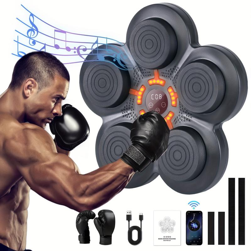 Music Boxing Glove with Boxing Machine, Fitness Equipment, Adult Wall-Mounted Boxing Machine, Family Fitness Music Boxing Machine Boxing Target Machine