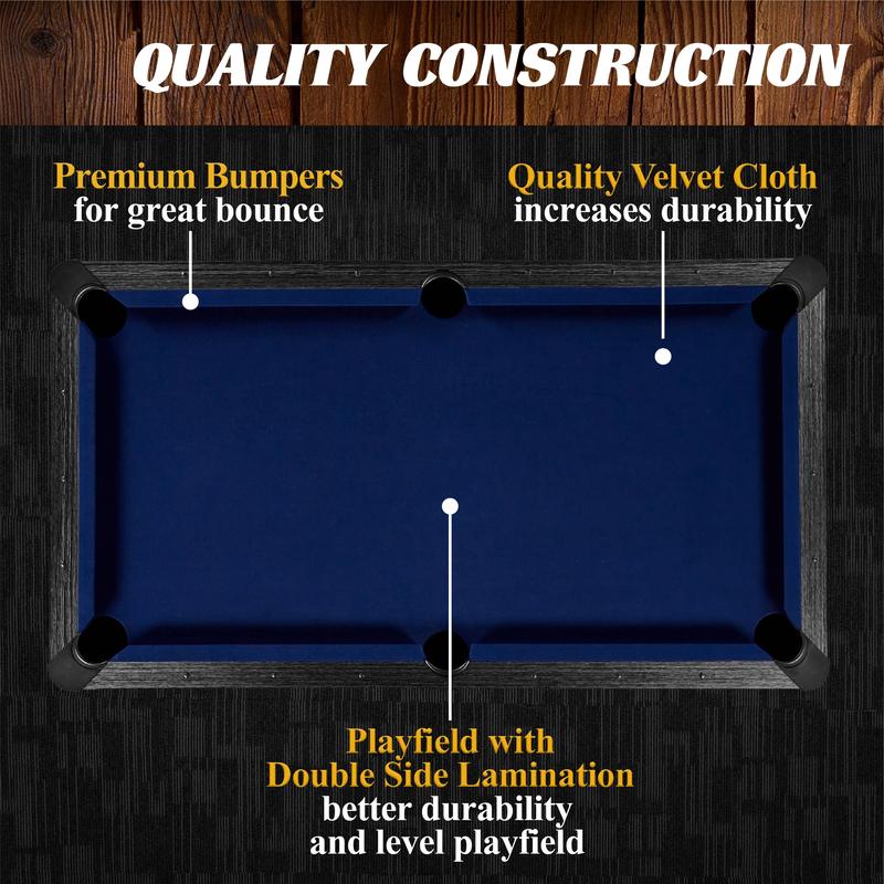 5 ft Harrison Pool Table, Billiard Table, Black Blue, by Barrington Billiards Company