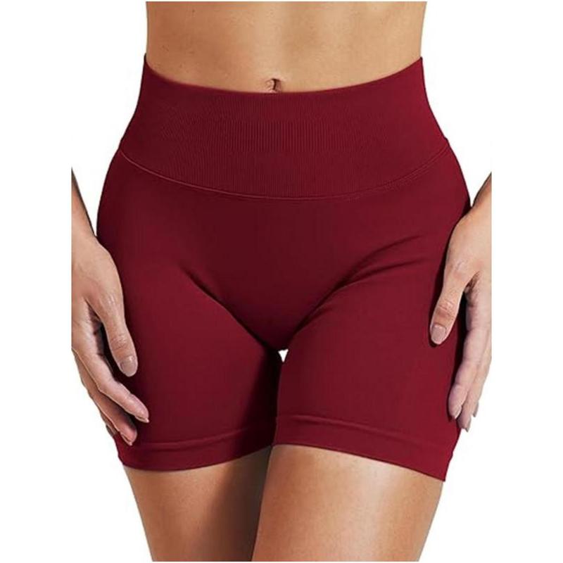 Women's Solid High Waist Sports Shorts, Breathable Comfortable High Stretch Skinny Shorts,Â Gym Shorts, Ladies Sportswear for Indoor Outdoor Wear 02