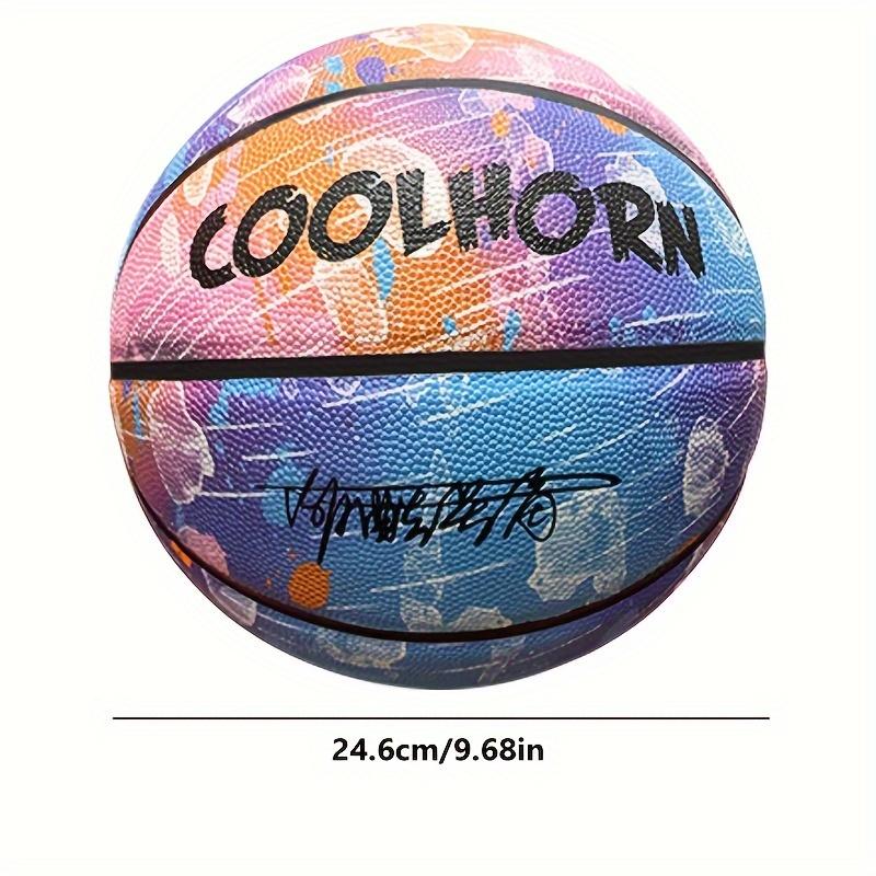 Size 7 Night-Play Glow-in-the-Dark Basketball - Durable PU Leather for Indoor Outdoor, Enhanced Grip&Control for Exciting Games