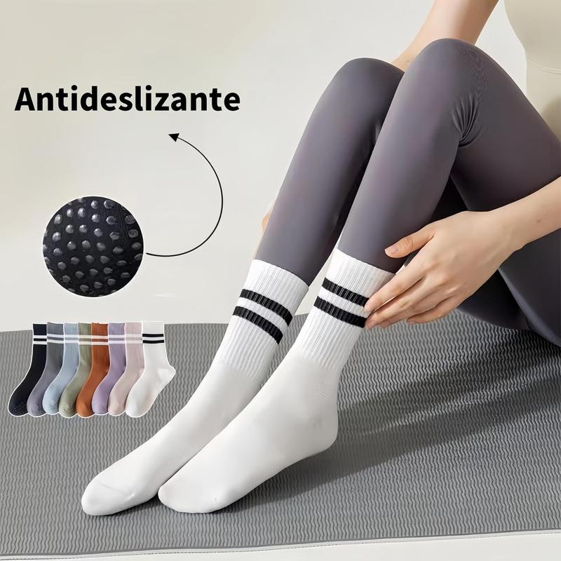 8 Pairs of Women's Non-Slip Yoga Socks for Yoga, Pilates, Dance and more, available in a variety of colors.