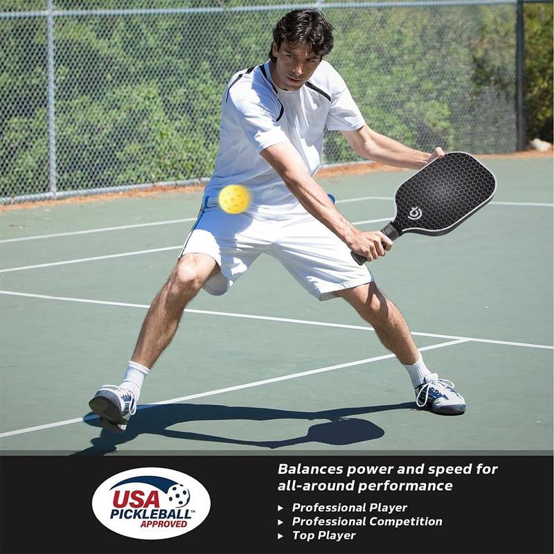 Pickleball Paddle, Glass Fiber Material Pickleball Racket, Professional Grade Pickleball Paddle for Men & Women