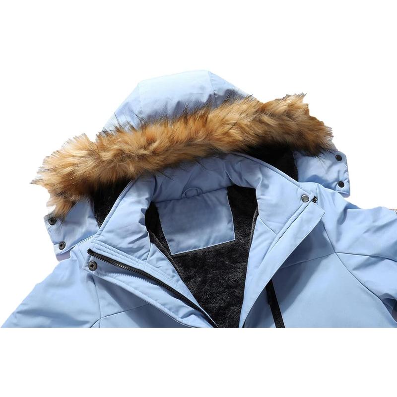 Women's Waterproof Ski Snow Jacket Winter Warm Hooded Snow Coat Mountain Windproof Ski Jacket For Women