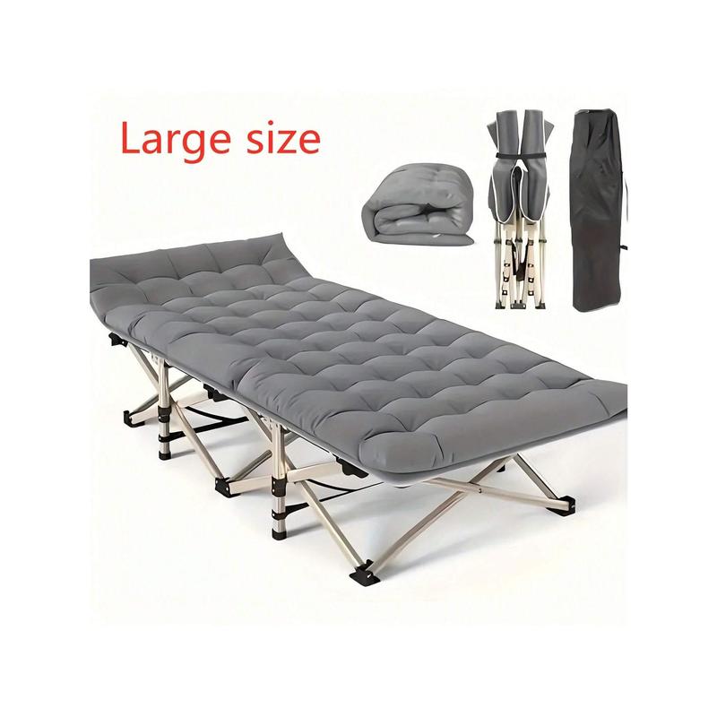 1 Piece Of 75-Inch Oversized Foldable Sports Outdoor Bed, Stadium Bed With Double-Sided Mattress, Portable Foldable Guest Bed, Heavy Duty Bed With Bag, Stadium Seat, Suitable For Rest In The Playground