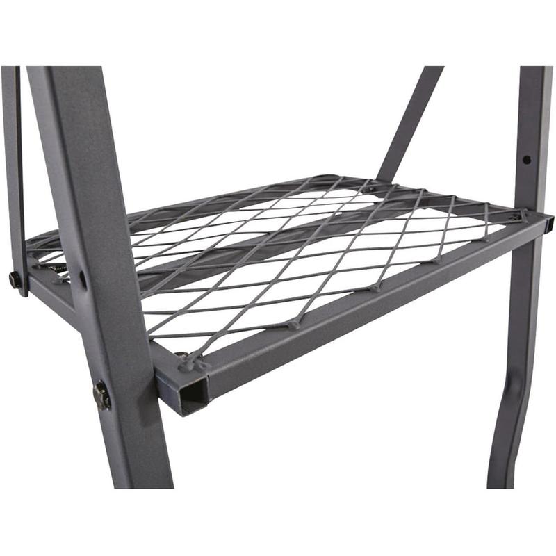 Hunting Ladder Tree Stand with Shooting Rail, Elevated Climbing Mesh Seat, Hunting Gear Equipment Accessories