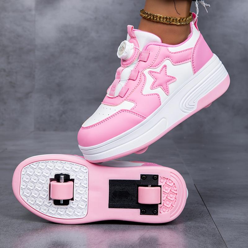 Pink Girls' Roller Skates, Double-wheel Skate Shoes, Outdoor Sneakers That Can Be Worn In All Seasons, Holiday Gifts, Christmas Gifts, And New Year Gifts