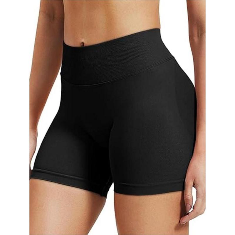 Women's Solid High Waist Sports Shorts, Breathable Comfortable High Stretch Skinny Shorts,Â Gym Shorts, Ladies Sportswear for Indoor Outdoor Wear 02