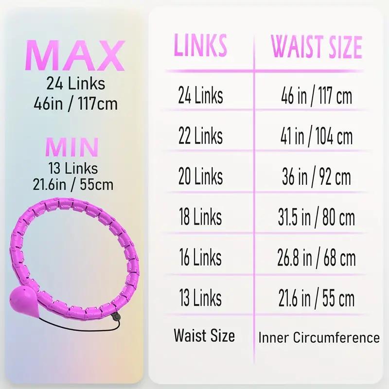 24 Sections Detachable Fitness Ring, 1 Set Portable Removable Pilates Ring & Weighted Ball, Workout Equipment for Women