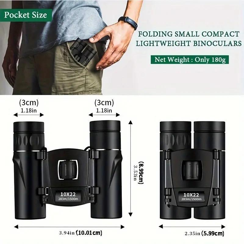 High Definition Professional Binoculars, Foldable Binoculars with BAK4 Prism & FMC Lens, Wide Angle Viewing Binoculars for Bird Watching, Travel, Sports Event, Concert