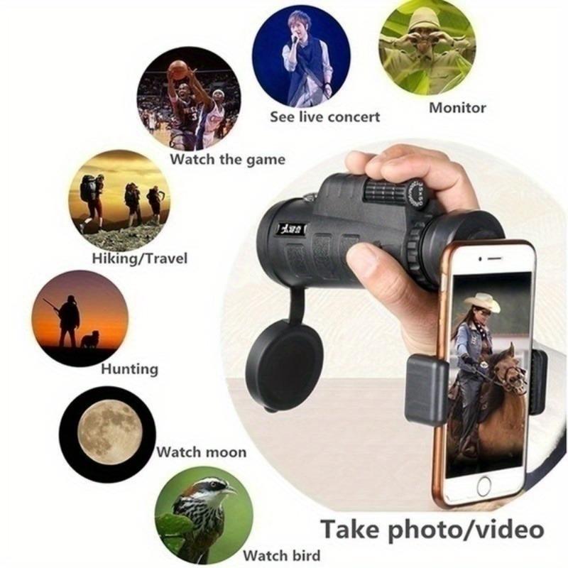 Extra Long 9800M 300000M Compass Flashlight Distance Night Vision High - Angle Monocular Telescope Outdoor Hiking Travel Portable Telescope Fashion Accessories Tool