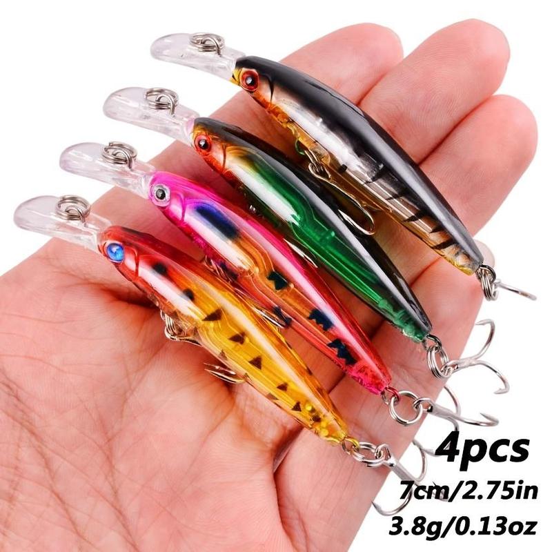 Fall Mixed Mini Fishing Lure Set, 58pcs set Mini Fishing Lures with Hook, Fishing Stuff, Fishing Accessories for Outdoor Fishing, Outdoor Recreation Equipment, Fishing Supplies, Fishing Gifts for Men, Christmas, Christmas Gift